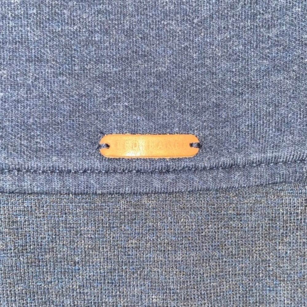 TED BAKER London Navy Blue Valerio Sweater Half Zip Pullover Size Small - Picture 4 of 15